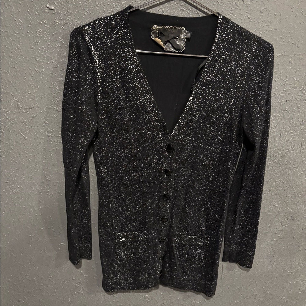 Twelve by Twelve Black Sparkly Cardigan
